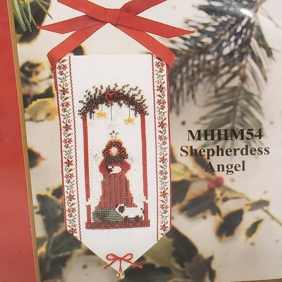 Vintage Mill Hill Holiday Medley Shepherdess Angel 2002 Stitching Kit NEW RARE - Picture 2 of 6